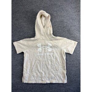 Under Armour Hoodie Women's Small Gray Loose Short Sleeve Pocket Raglan